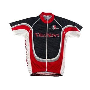 Capo Forma Jersey Mens Large Cycling Full Zip Velo News Red Black Made in Italy